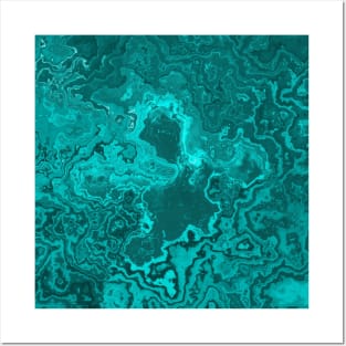 Green Marble Malachite Stone Posters and Art